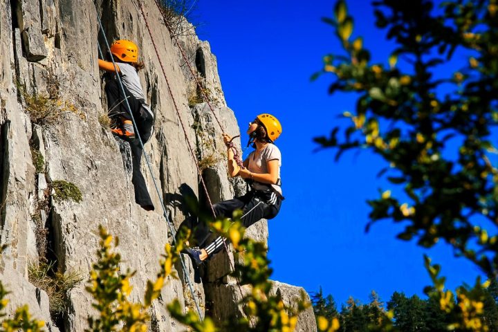 Voies d'initiation au secteur d'escalade de Goulier