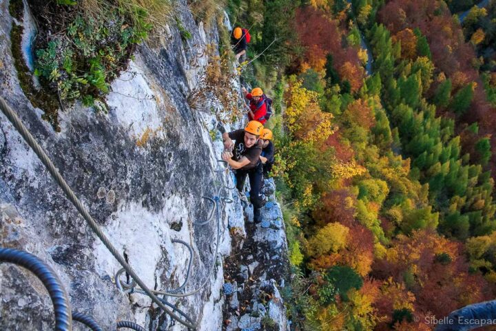Traversée Via ferrata Face Nord en automne
